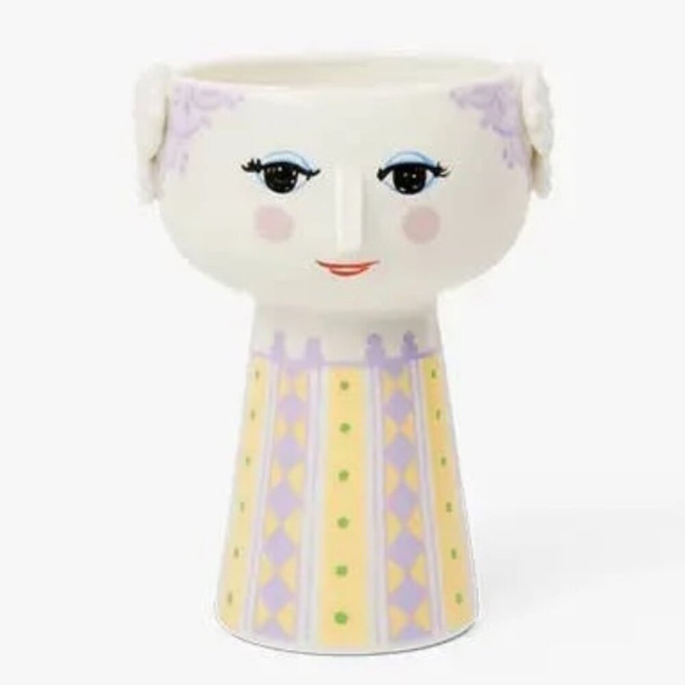 Bjørn Wiinblad - Eva - Long Base Ceramic Plant Pot / Vase: 5.9" - Lavender
